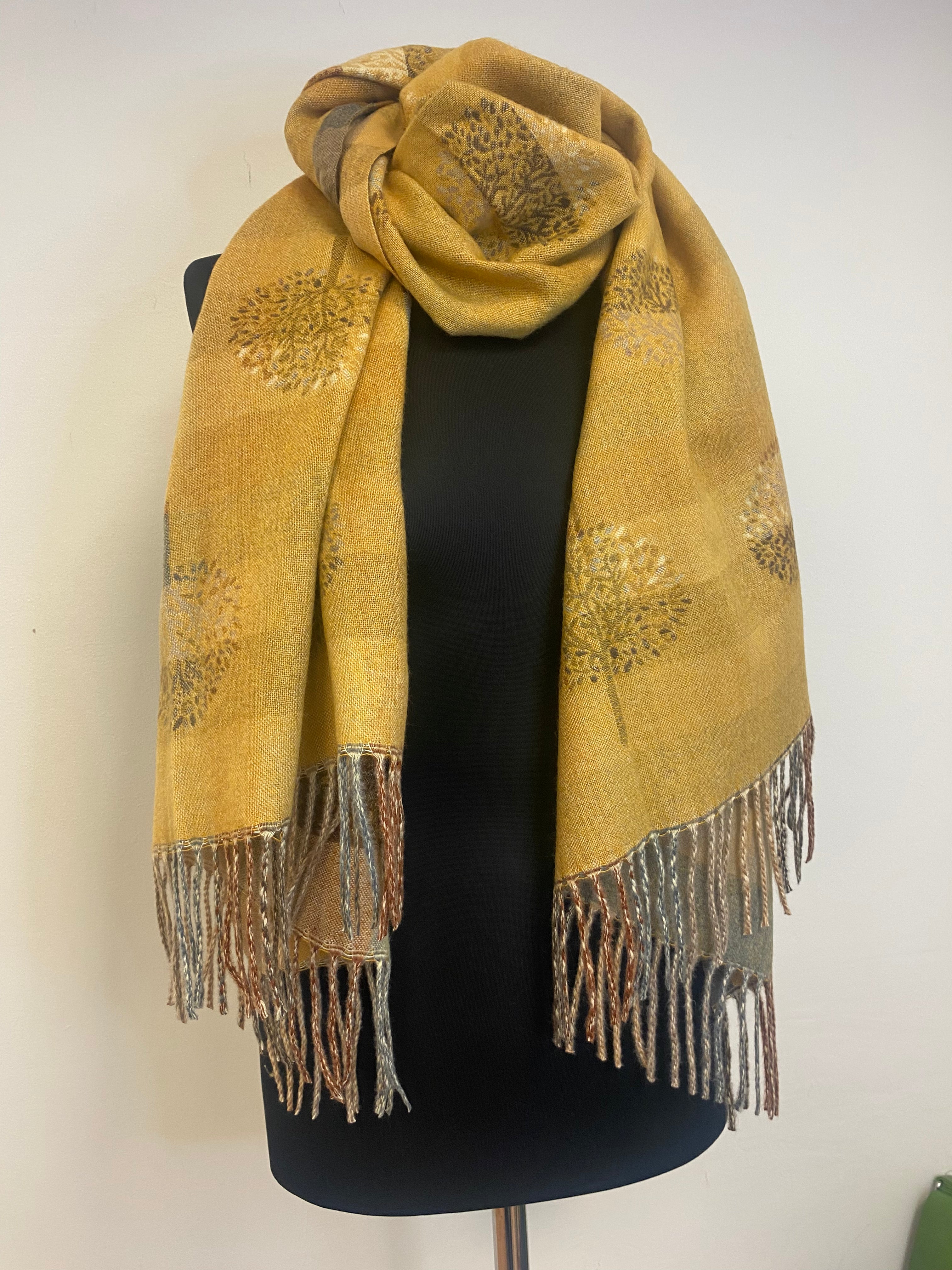 Reversible Soft Tree of Life Winter Scarf