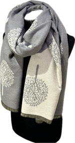 Soft Felt Feel Tree of Life Reversible Scarf