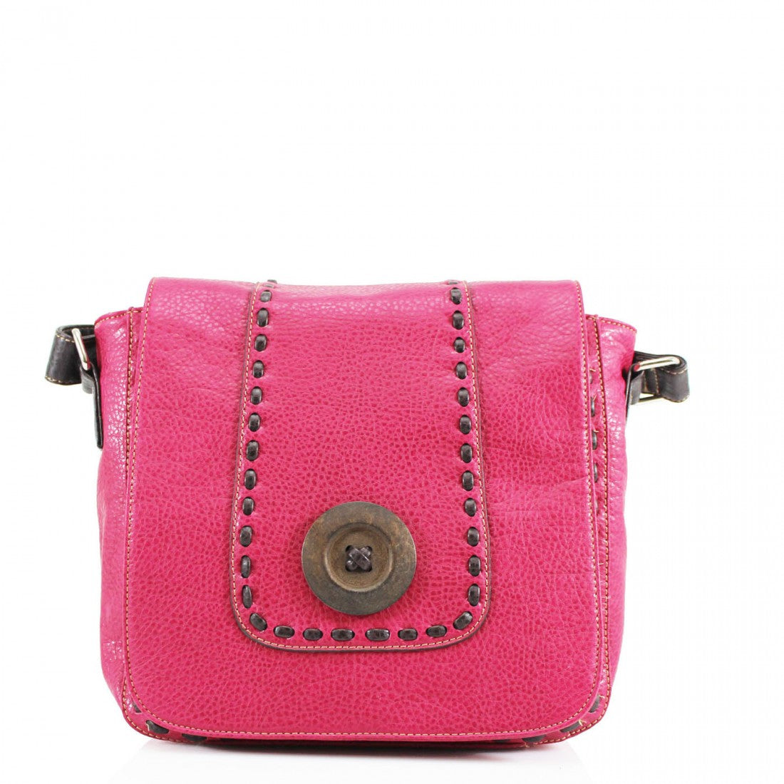 Flap Over Cross Body Button Bag