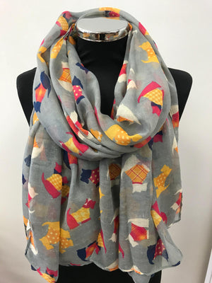 Scottish Terrier Print Ladies Scarf