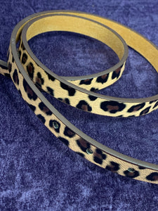 Leopard Print Leather 16mm Belt