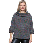 Cowl Neck Multi Jumper with Pockets (10-16)