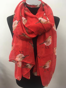 Robin Print Ladies Scarf