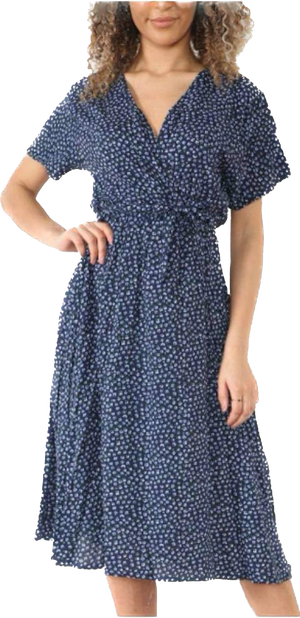Ditsy Floral Crossover Dress (10-16)