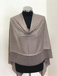 Taupe Lightweight Wool Blend Poncho