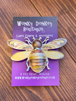Magnetic Bee Brooch - for Scarves, Jackets & Poncho