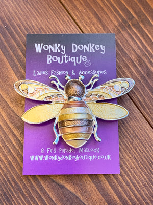 Magnetic Bee Brooch - for Scarves, Jackets & Poncho