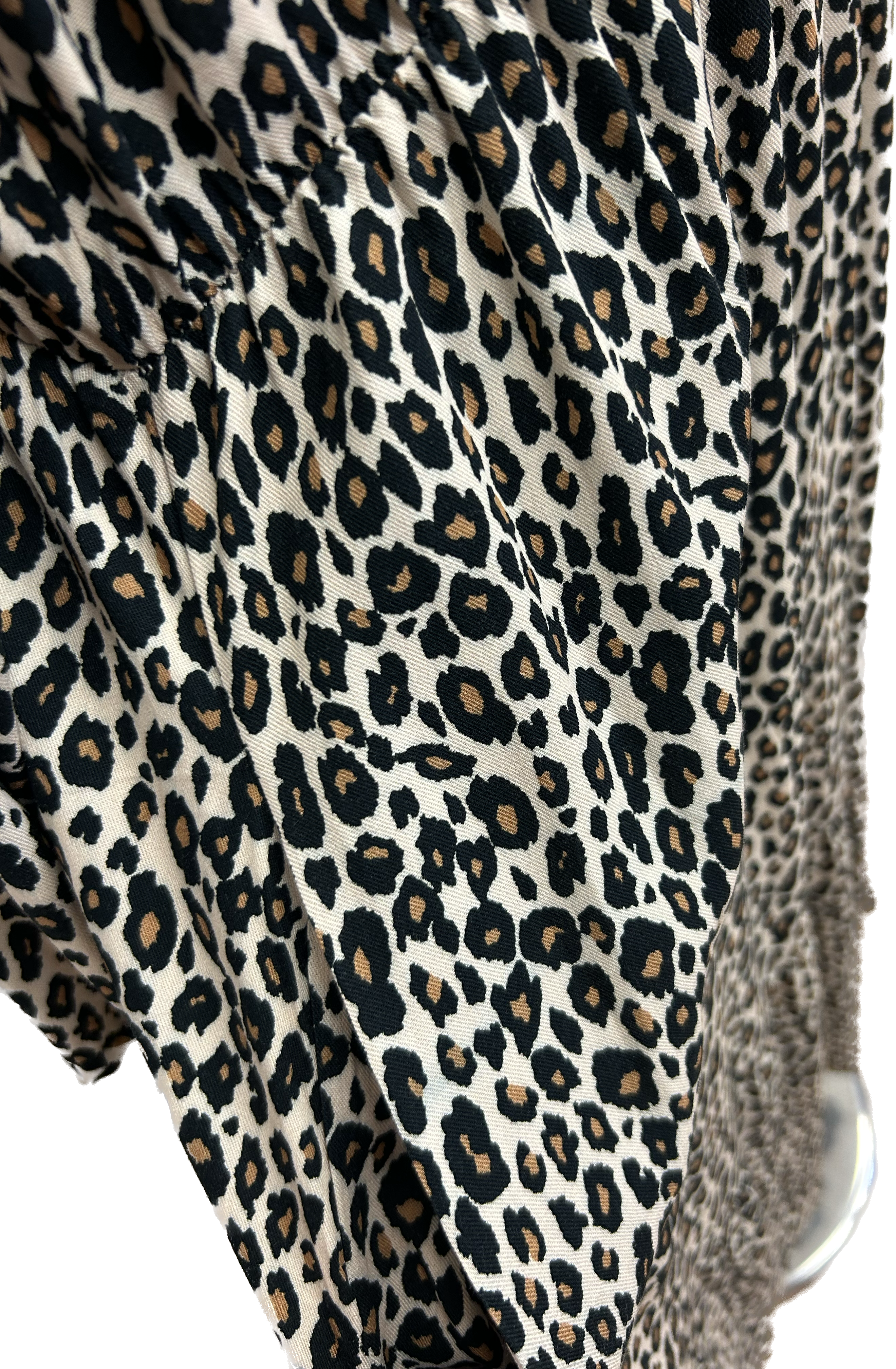 Leopard Print Tiered Dress with Collar Detail (12-16)