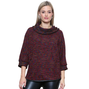 Cowl Neck Multi Jumper with Pockets (10-16)