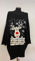 Christmas Longline Top with Rudolph Design (12-20)