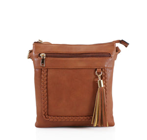 Braid Style Long Crossbody Messenger Bag