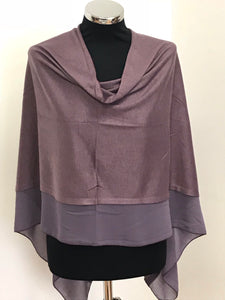Purple Lightweight Wool Blend Poncho